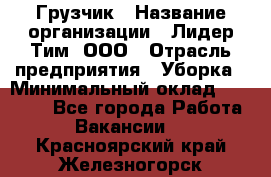 Грузчик › Название организации ­ Лидер Тим, ООО › Отрасль предприятия ­ Уборка › Минимальный оклад ­ 15 000 - Все города Работа » Вакансии   . Красноярский край,Железногорск г.